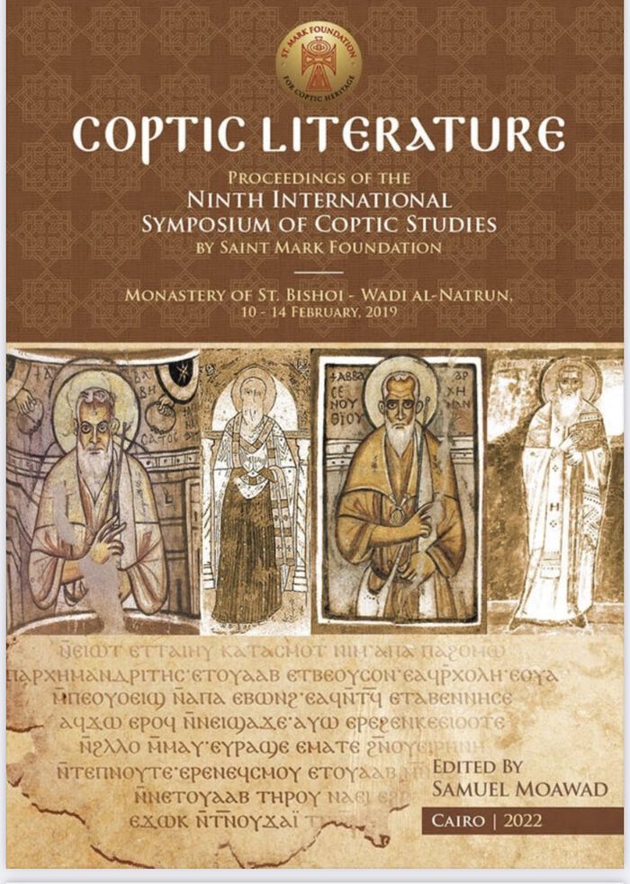 Bokomslag på engelsk: Coptic Literature: Proceedings of the Ninth International Symposium of Coptic Studies by the Saint Mark Foundation, Monastery of St. Bishoi (Wadi al-Natrun), 10–14 February, 2019
