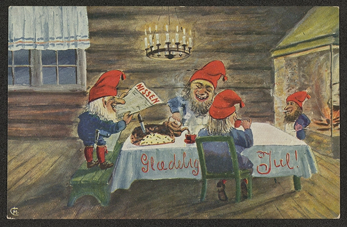 Julekort. Foto hentet fra Nasjonalbiblioteket